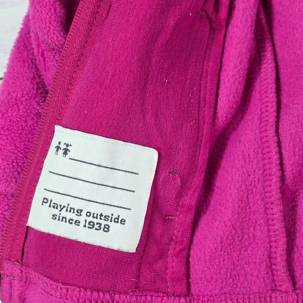 Columbia Fleece Hoodie Kids XXS Magenta Pink Excellent Full Zip Jacket
